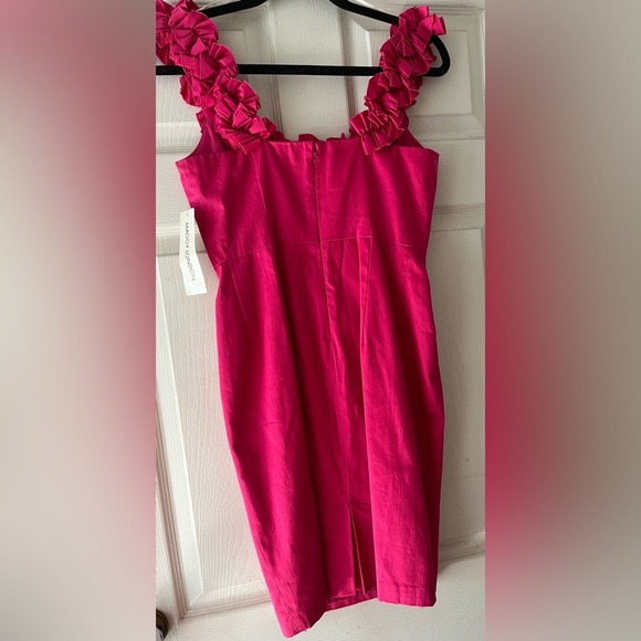 Maggy London Hot Pink‎ Ruffle Mini Dress - Picture 7 of 10